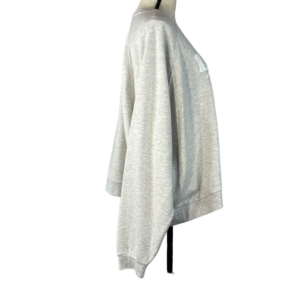 Levi's 3X-Large Sweatshirt Stretch Long Sleeve Grey w/ White Logo Womens New - Picture 2 of 10